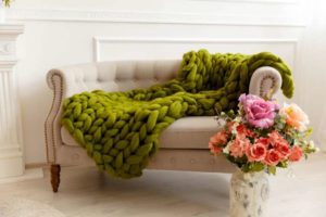 chunky knit throw